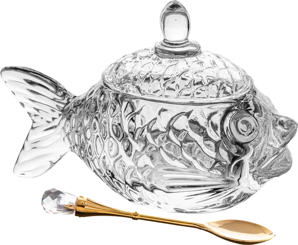 Изображение Икорница 15,5см Лефард муза рыбка с ложкой Лефард кор, 1 шт