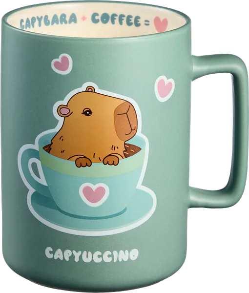 Изображение Кружка 400мл зеленая Лефард капибара+кофе Лефард кор, 1 шт