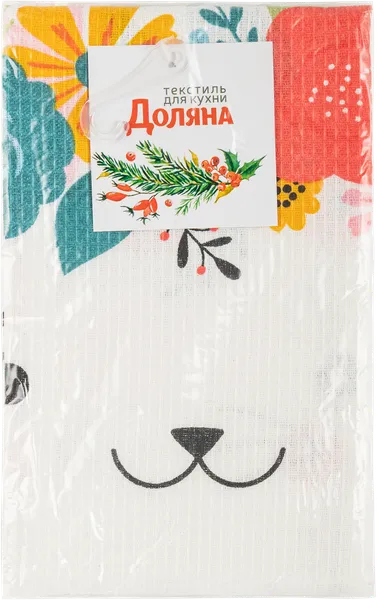 Изображение Полотенце 35*60см для кухни Доляна пасхальный зайчик ИП Симановский Е.А. п/у, 1 шт