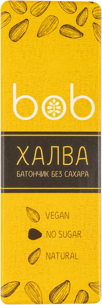 Изображение Батончик без сахара Боб халва Полезный шоколад кор, 50 г