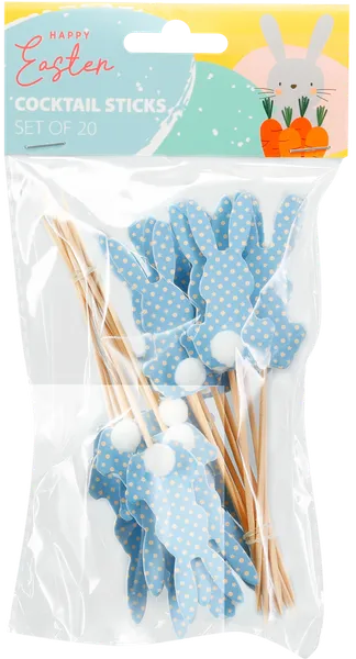 Изображение Шпажки 13см для коктейлей Купман пасхальный кролик Купман Интернэшнл , 20 шт