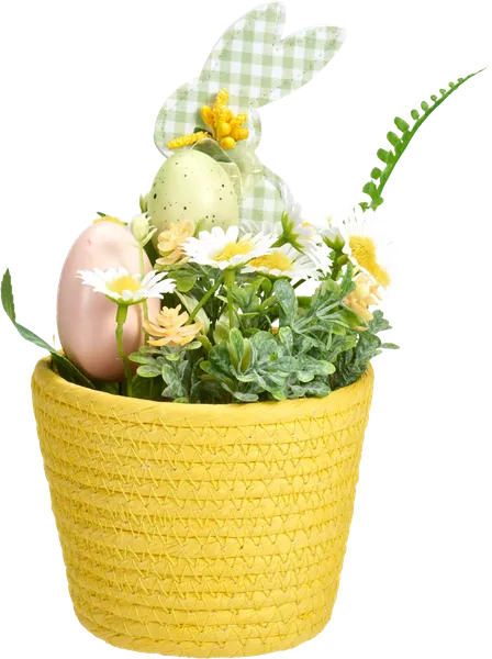 Изображение Фигурка 20см пасхальная Купман кролик в горшке Купман Интернэшнл , 1 шт