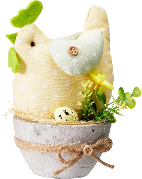 Изображение Фигурка 17см пасхальная Купман курочка в горшке Купман Интернэшнл , 1 шт