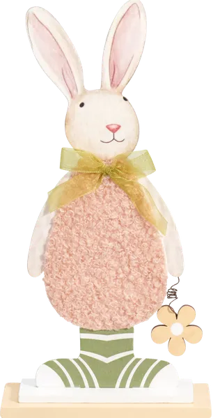 Изображение Фигурка 24см пасхальная Купман кролик с цветком Купман Интернэшнл , 1 шт