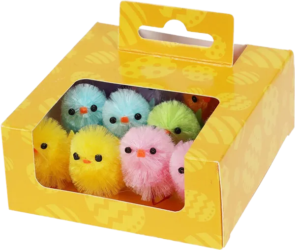 Изображение Фигурка 3см пасхальная Купман цыплята цветные Купман Интернэшнл кор, 12 шт