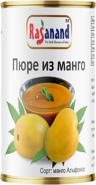 Изображение Манго пюре Расананд Альфонсо Патсон Фудс ж/б, 450 г