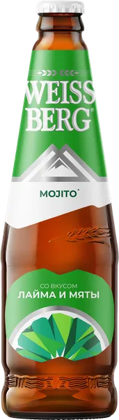 Изображение Пивной напиток 4% Вайс Берг мохито Бочкаревский пивоваренный с/б, 0,44 л