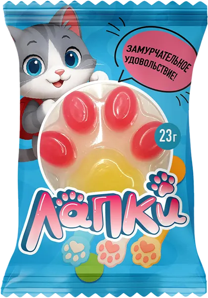 Изображение Желе Лапки фигурное Сладкая сказка м/у, 23 г