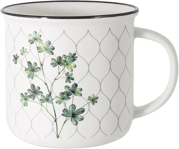 Изображение Кружка 400мл белая Анна Лафарг гербарий лапчатка Анна Лафарг , 1 шт