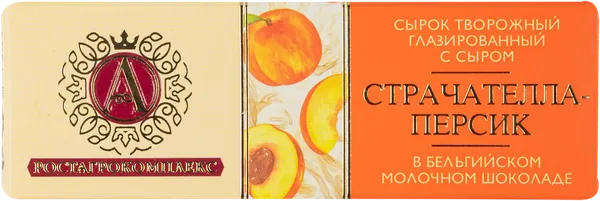 Изображение Сырок творожный 24% в молочном шоколаде А.РостАгроКомплекс страчателла персик РостАгроКомплекс кор, 50 г