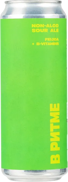 Изображение Пивной напиток б/а светлый В Ритме Фейхоа Фруктовый саур эль В Ритме ж/б, 0,45 л