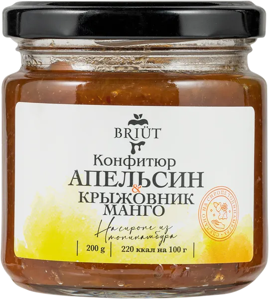 Изображение Конфитюр на сиропе топинамбура Бриют апельсин крыжовник манго Барри Бриют с/б, 200 г