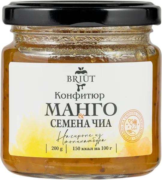 Изображение Конфитюр на сиропе топинамбура Бриют манго чиа Барри Бриют с/б, 200 г