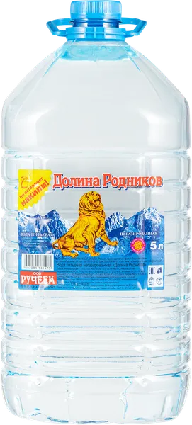 Изображение Вода н/газ рН 9,5 Долина Родников питьевая Ручеек п/б, 5 л