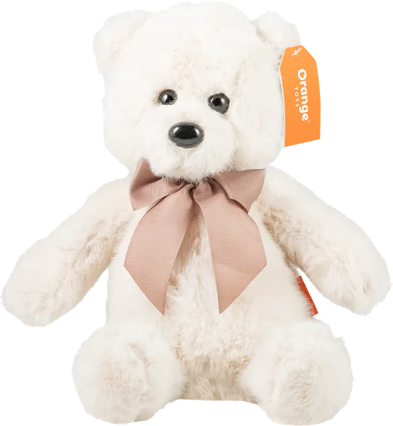 Изображение Мягкая игрушка 25см с бантом Оранж тойс медвежонок тёпа белый Оранж Тойс , 1 шт