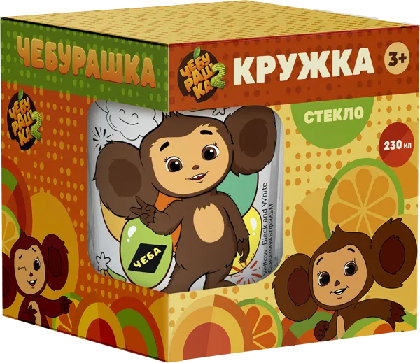Изображение Кружка 230мл стекло НД плэй чебурашка лето ОСЗ ООО к/у, 1 шт
