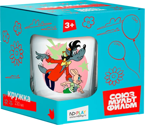 Изображение Кружка 230мл стекло НД плэй ну погоди ОСЗ ООО к/у, 1 шт