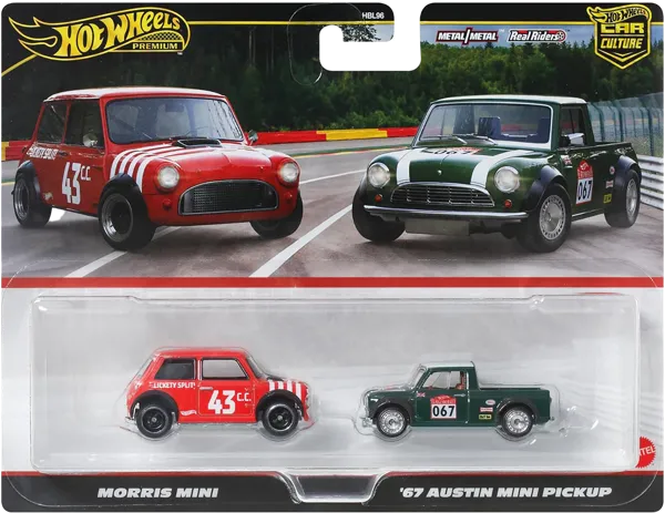 Изображение Машина 1:64 Хот вилс моррис мини и пикап остин Маттэл п/у, 2 шт