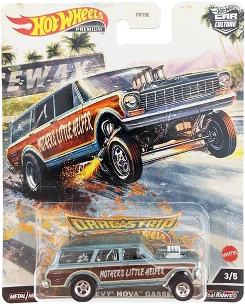 Изображение Машина 1:64 Хот вилс 64 шеви нова гассер Маттэл к/у, 1 шт