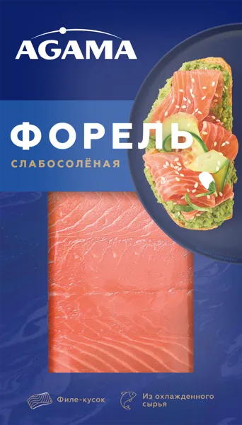 Изображение Рыба с/с Агама форель филе-кусок Морские сезоны в/у, 180 г