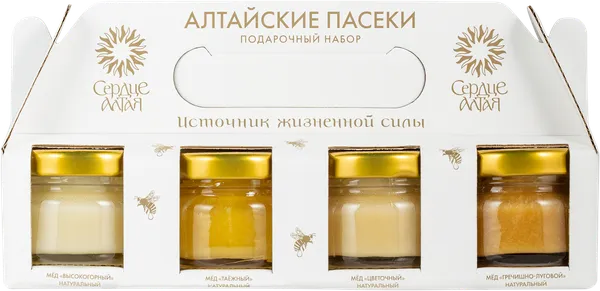 Изображение Подарочный Набор натуральный Сердце Алтая мед Алтайская пасека Экорегион ТД с/б, 110 г