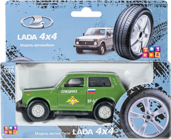 Изображение Машина 1:36 Тойрус лада 4Х4 спецслужбы Тойрус к/у, 1 шт