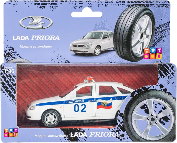 Изображение Машина 1:36 Тойрус лада приора город службы Тойрус к/у, 1 шт