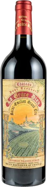 Изображение Вино красное сухое стиль №3 Мерло Сент-Эмильон Дье ОТрокар Гран Крю 2020 Шато Ла Грас с/б, 0,75 л