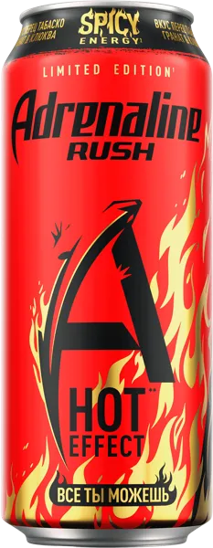 Изображение Напиток Энергетический Адреналин Раш перец табаско, гранат, кл Пепсико ж/б, 0,449 л
