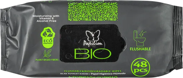 Изображение Туалетная бумага влажная Папильон черная серия Ар Кагит м/у, 48 шт