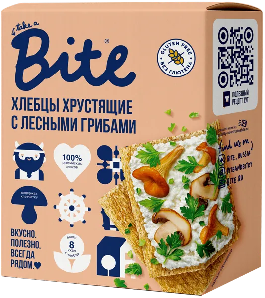 Изображение Хлебцы кукурузно-рисовые Байт лесные грибы Биофудлаб кор, 100 г