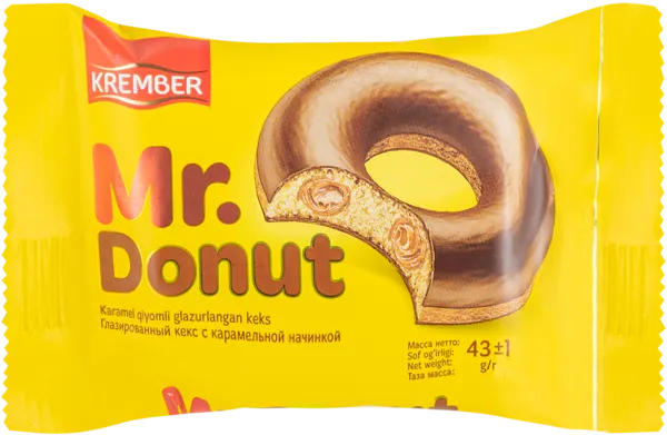 Изображение Кекс в глазури Крембер Мр.Донат с крамелью Альмерро м/у, 43 г