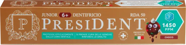 Изображение Зубная паста детская с 6 лет Президент шоко рда 50 Бетафарма к/у, 70 г