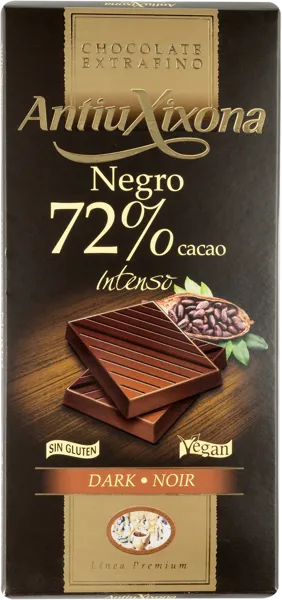 Изображение Шоколад темный 72% Антью Хихона Санчис Мира кор, 100 г