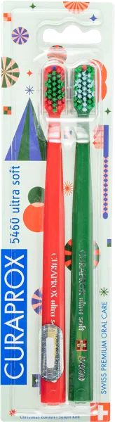 Изображение Зубная щетка ультрамягкая Курапрокс дуэт рождество Курадент п/у, 2 шт