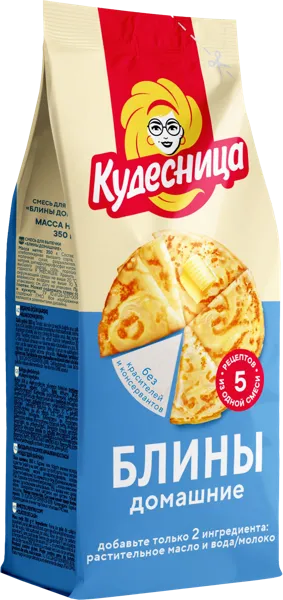 Изображение Смесь для выпечки КУдесница блины домашние Петербургский МК м/у, 350 г