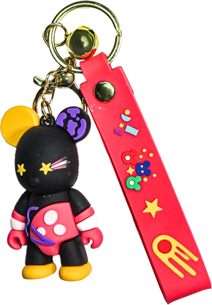 Изображение Брелок для ключей с браслетом Поп пак мышонок яркий Донгуан м/у, 1 шт