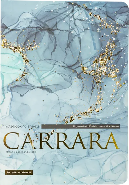 Изображение Тетрадь 40л линейка Бруно Висконти А5 каррара брайт Джи Си Эф Индастри , 1 шт