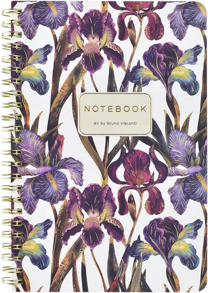 Изображение Тетрадь 60л клетка Бруно Висконти А5 флора ирисы Джи Си Эф Индастри , 1 шт