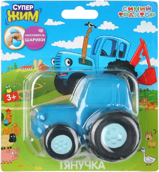 Изображение Игрушка антистресс Играем вместе супер жим синий трактор Шанту Сити п/у, 1 шт