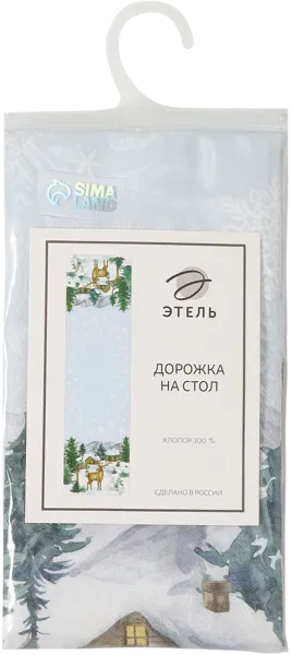 Изображение Дорожка 40*147см сервировочная Этель форест энималс голубая Сима-Урал м/у, 1 шт