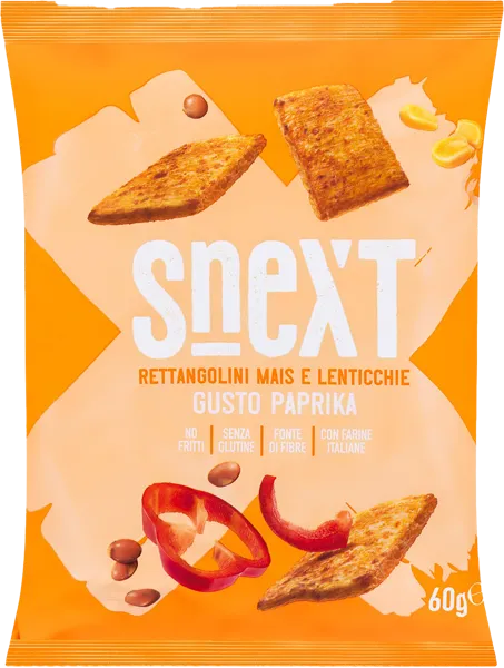 Изображение Снеки из кукурузы чечевицы Снекст паприка Сама С.п.А. м/у, 60 г