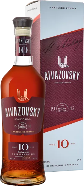Изображение Коньяк 10 лет 40% Айвазовский ЗАО МАП п\у, 0,5 л