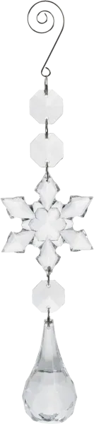Изображение Подвеска 25см пластик Анна Лафарг снежинка с кристаллом Анна Лафарг , 1 шт