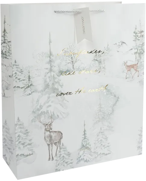 Изображение Пакет 42*48см бумажный Анна Лафарг лес в снегу Анна Лафарг , 1 шт