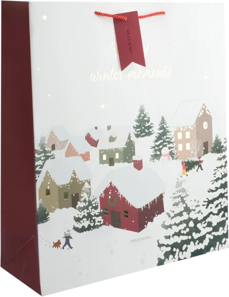 Изображение Пакет 42*48см бумажный Анна Лафарг снежный город Анна Лафарг , 1 шт