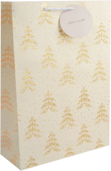 Изображение Пакет 30*42см бумажный Анна Лафарг золотистые елки Анна Лафарг , 1 шт