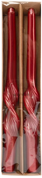 Изображение Свеча 25см красная Анна Лафарг витая Анна Лафарг п/у, 2 шт