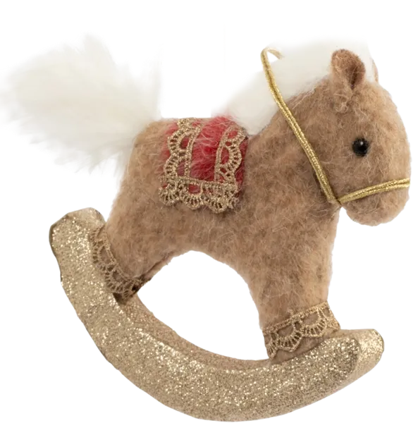 Изображение Подвеска 17см пластик Анна Лафарг лошадка бежевая Анна Лафарг , 1 шт