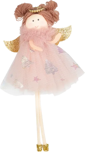 Изображение Подвеска 17см текстиль Анна Лафарг ангел золотистая Анна Лафарг , 1 шт